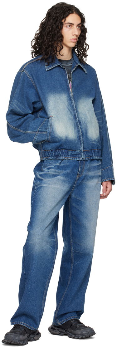 Bomberjakke We11done We11done Faded Denim Jacket Blå | WD-DJ1-23-329-U-BL, 3