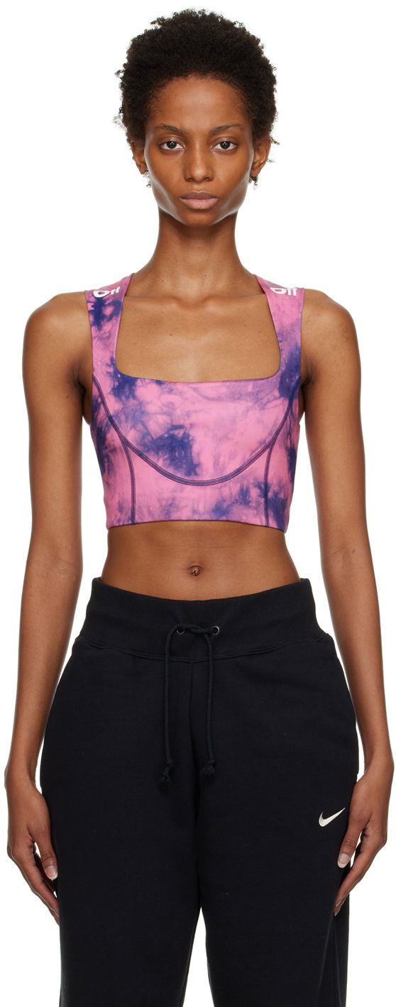 Bh Off-White Off-White Tie-Dye Sports Bra Lyserød | OWVO054F22JER0023045