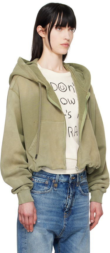 Sweatshirt R13 R13 Balloon Zip-Up Hoodie Grøn | R13WK216-001BD, 1