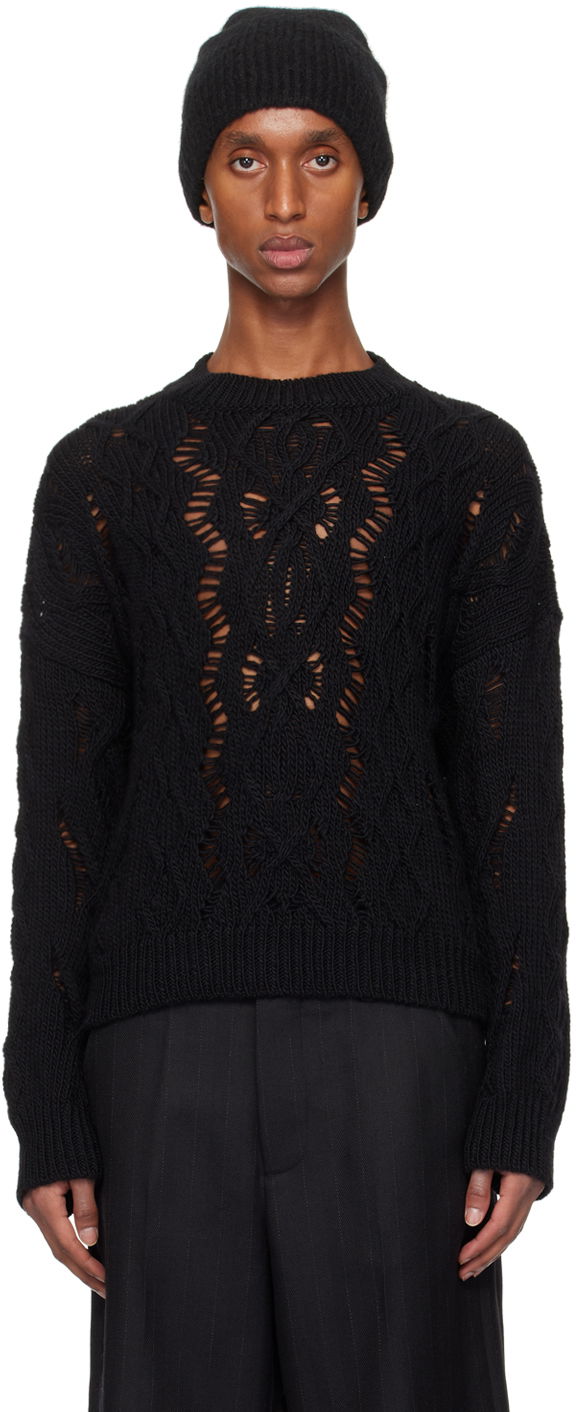 Sweater OUR LEGACY Cable Sonar Sweater Sort | M4243CB