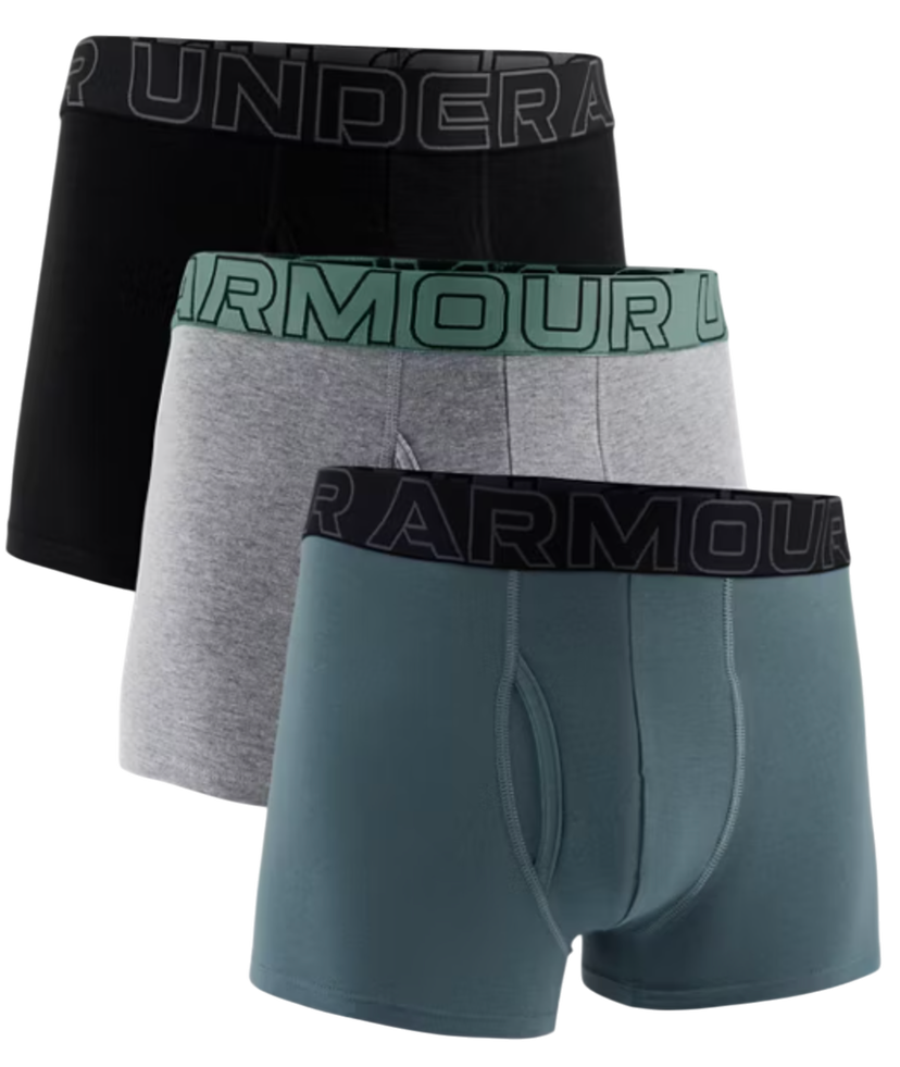Boksere Under Armour Under Armour SOLID 3in Boxer Shorts, 3-Pack Sort | 1383891-035