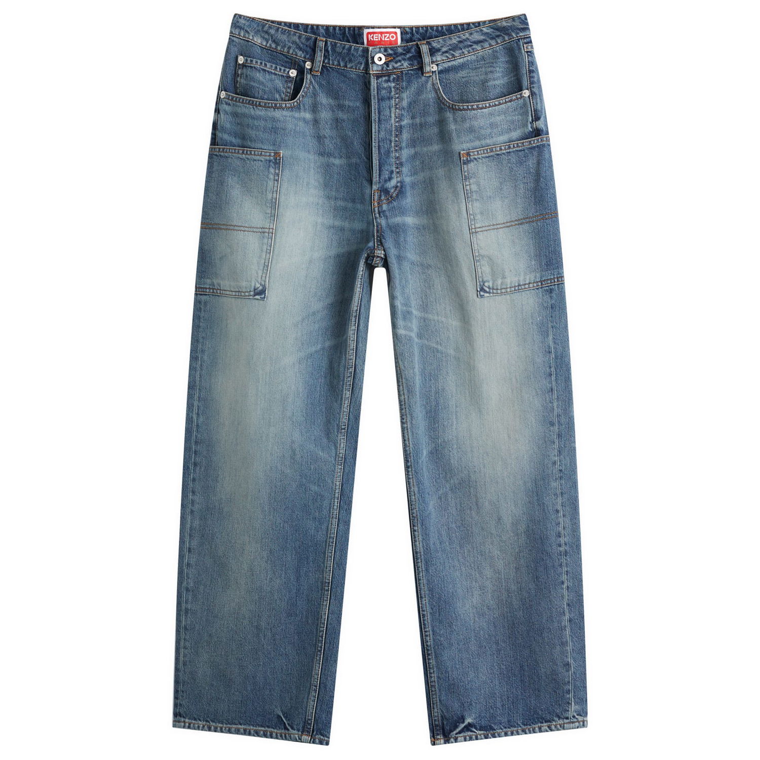 Jeans KENZO Kenzo Cargo Monkey Fit Jeans 28" Blå | FF55DP4086I7-DS, 0