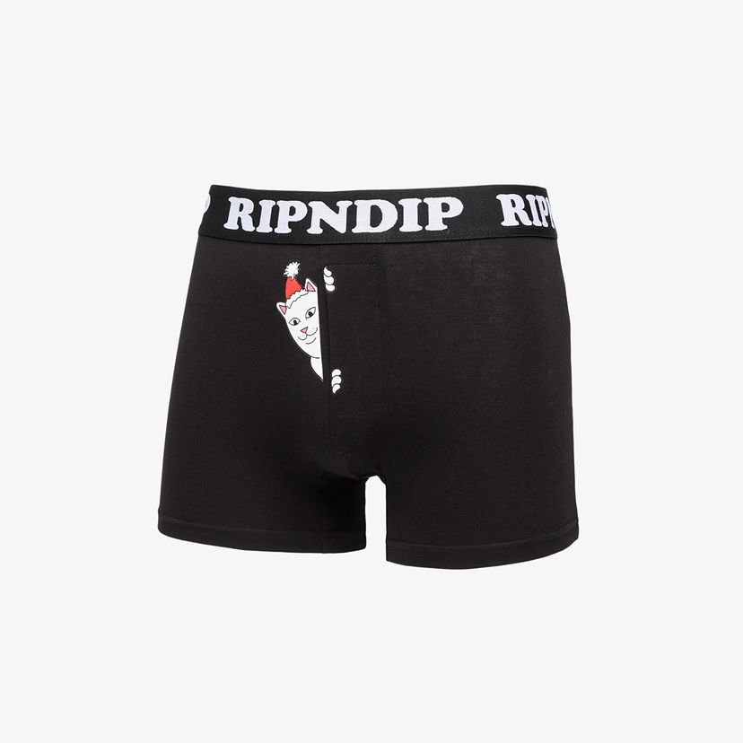 Boksere RIPNDIP Peeking Santa Nerm Boxers Sort | RNDHOL24208