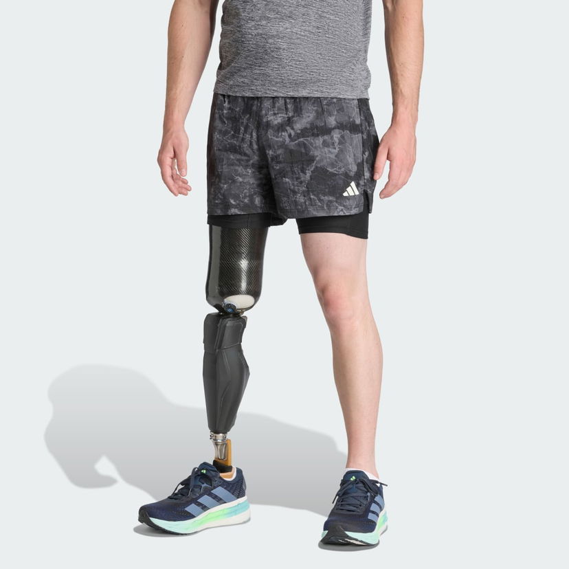 Shorts adidas Performance Own The Run Spray Dye 2-in-1 Shorts Sort | JN9680