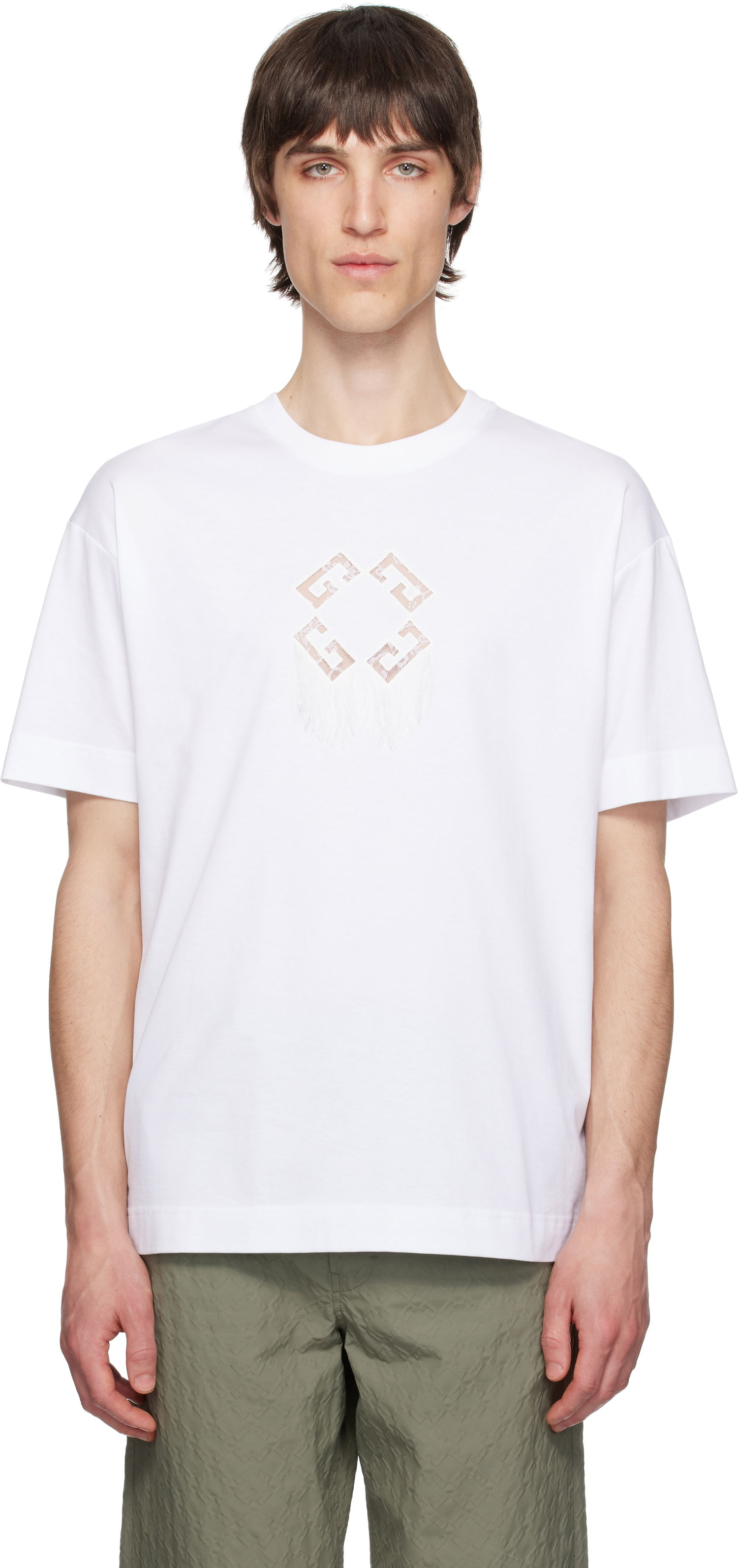 T-shirt Givenchy Givenchy Monogram 72 Cotton T-Shirt Hvid | BM71MGG213100, 0