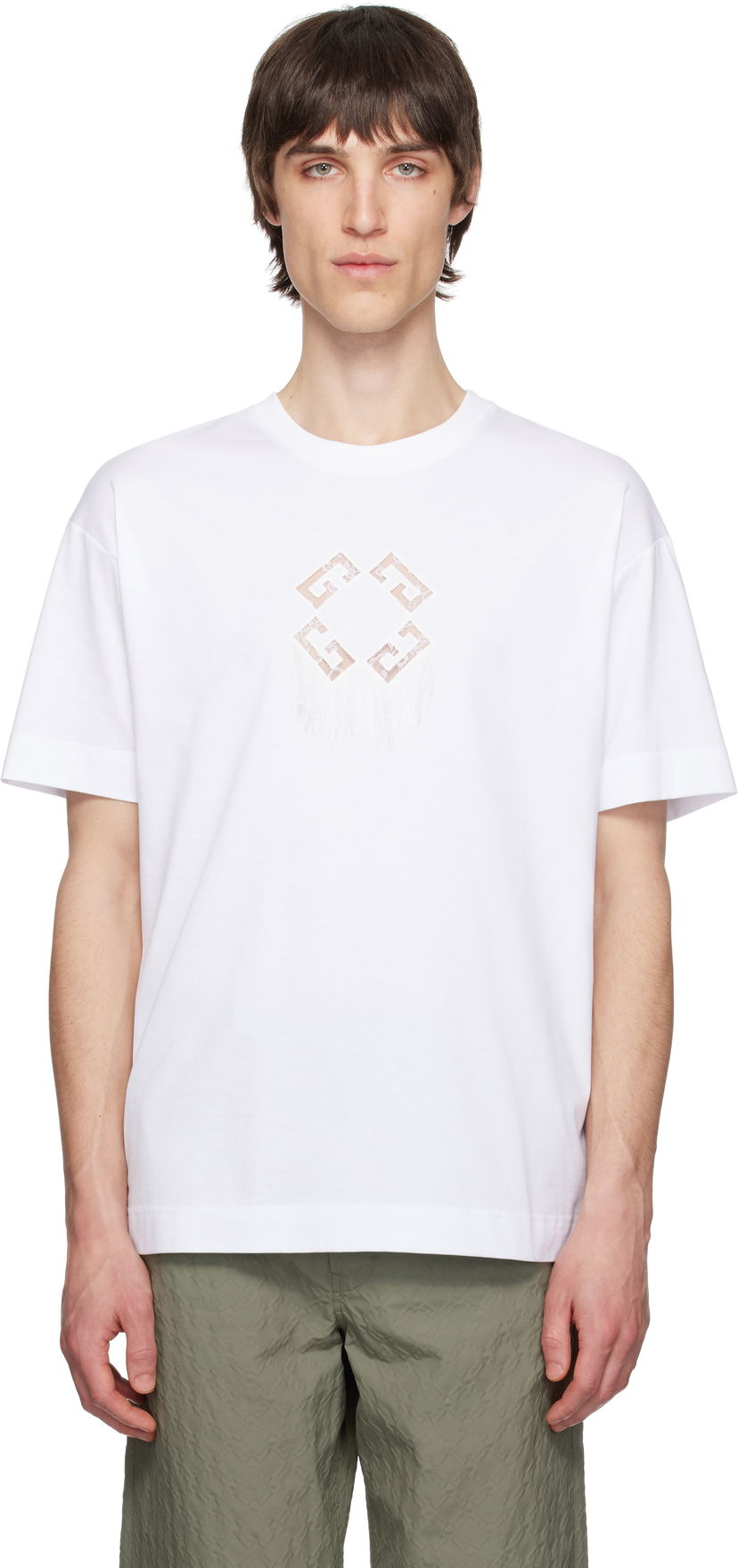 T-shirt Givenchy Givenchy Monogram 72 Cotton T-Shirt Hvid | BM71MGG213100