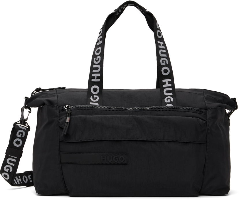 Gymsæk BOSS Hugo Logo Patch Duffle Bag Sort | 50541967