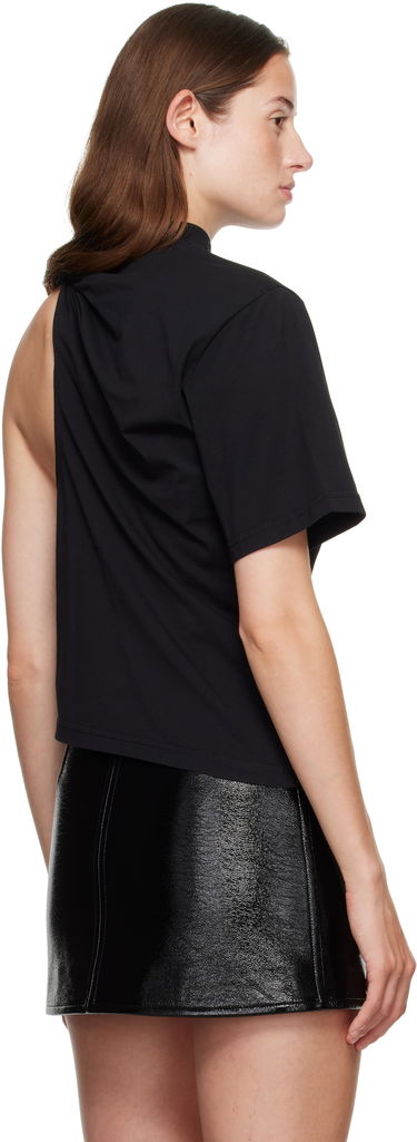 T-shirt Courrèges Courrèges Twist Asymmetrical T-Shirt Sort | 325JTS209JS0233, 2