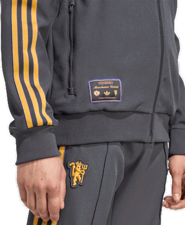 Træningsdragt adidas Performance Manchester United Terrace Icons Track Top Grå | JN2816, 3