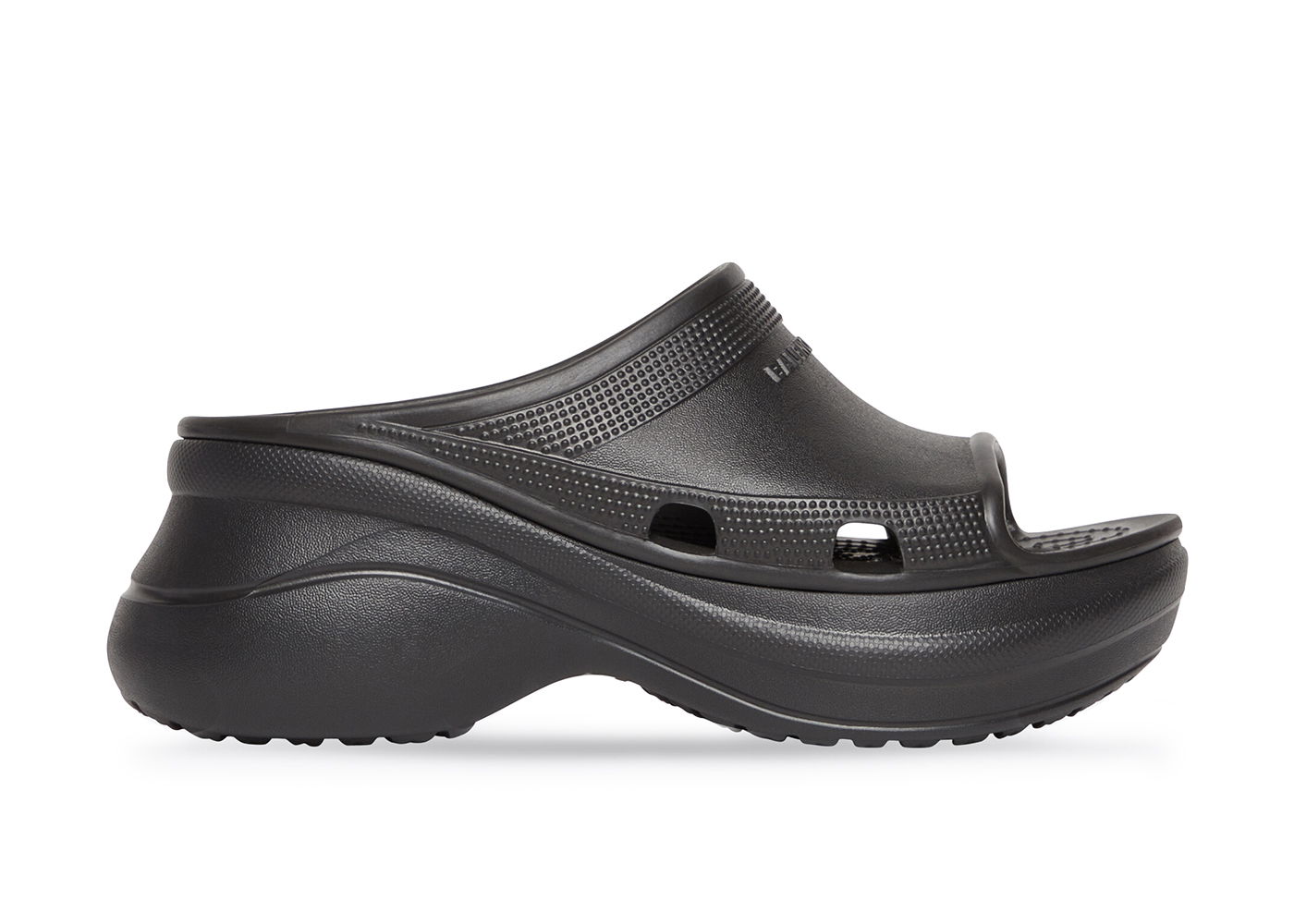 Sneakers og sko Balenciaga Crocs x Pool Slide Sandals Black Sort | 677386W1S8E1000, 0