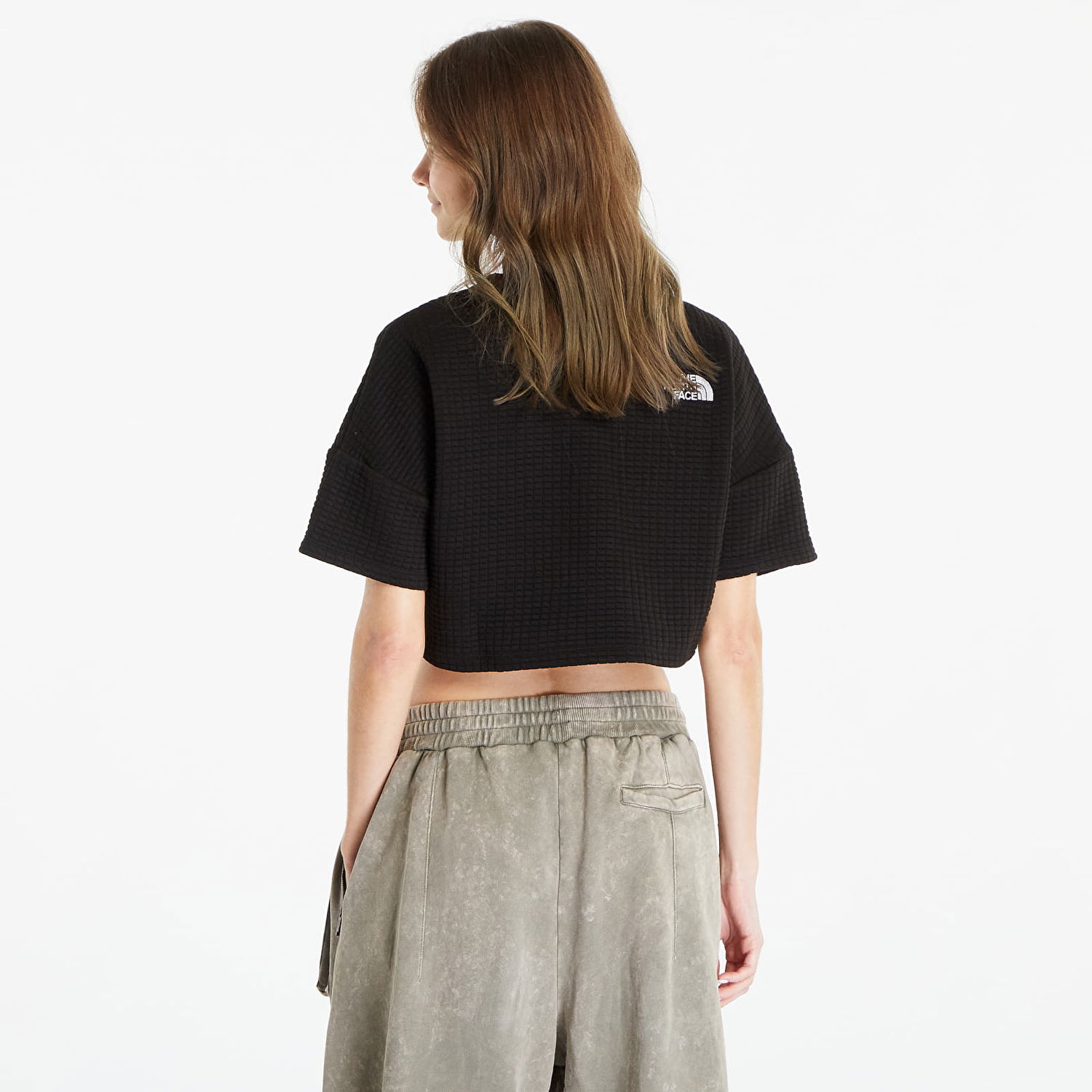 Crop top The North Face Mhysa Short Sleeve Top TNF Black Sort | NF0A853XJK31, 1