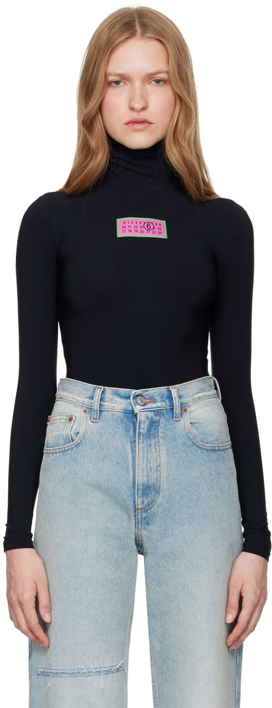 Krop Maison Margiela Jersey Bodysuit Sort | S62NA0075 M20039