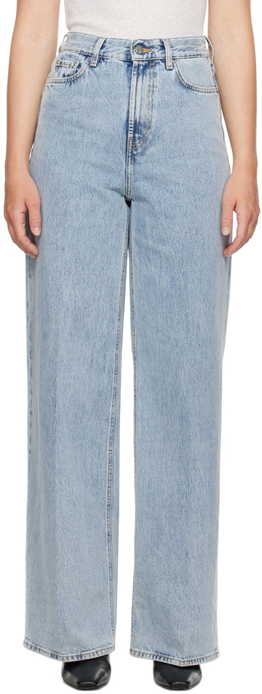 Jeans TOTEME Wide Leg Jeans Blå | 242-WRB2426-FB0045