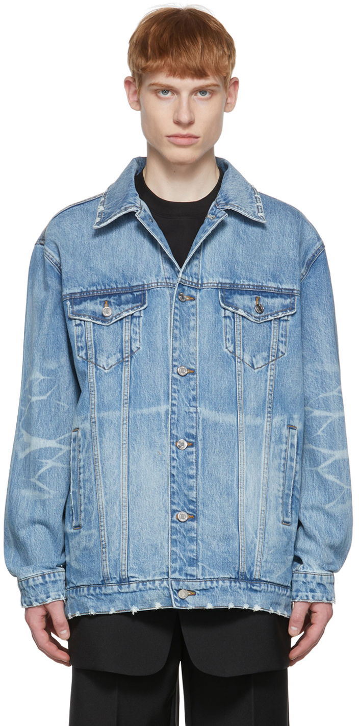 Jakke We11done We11done Trucker Denim Jacket Blå | WD-DJ1-22-354-U-BL