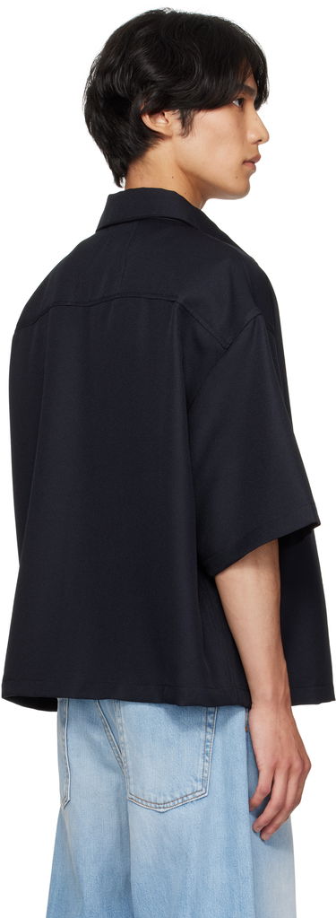 Skjorte Rhude Rhude Center Logo Button-Up Shirt Sort | RHPF25SR01731, 2