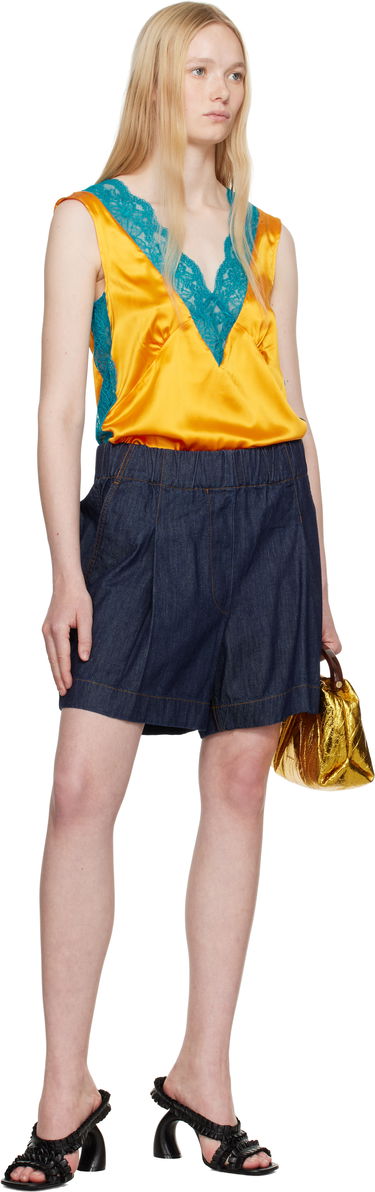 Shorts Dries Van Noten Dries Van Noten Wide Denim Shorts Blå | 251-010937-1553, 3