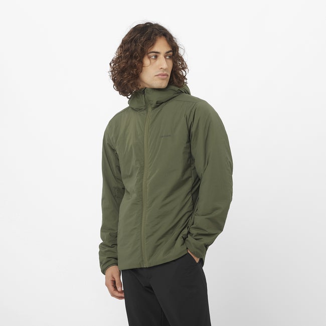 Vindjakke Salomon Flex Hooded Jacket Grøn | LC2473600, 0