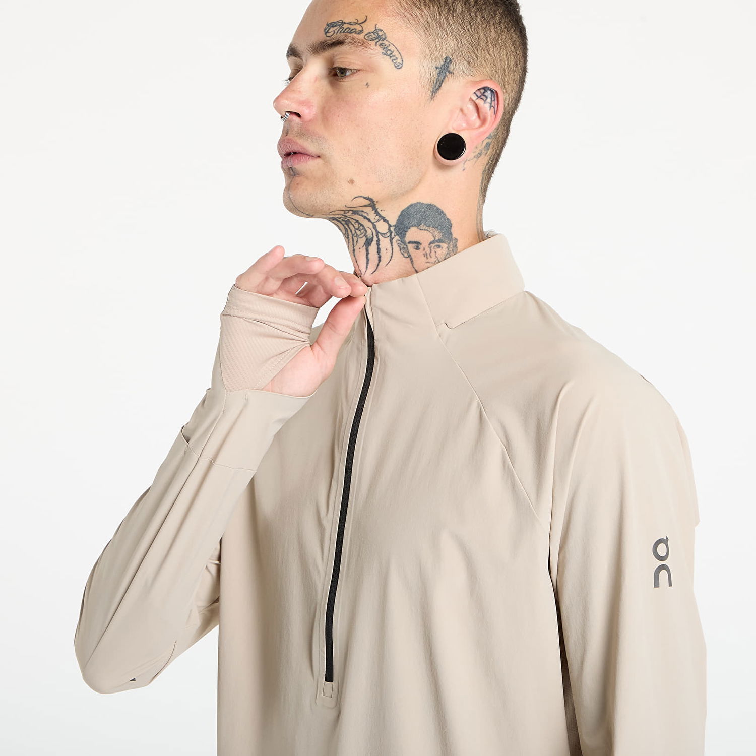 Vindjakke On Running Trail Breaker Half-Zip Running Top Beige | 1ME30150603, 1