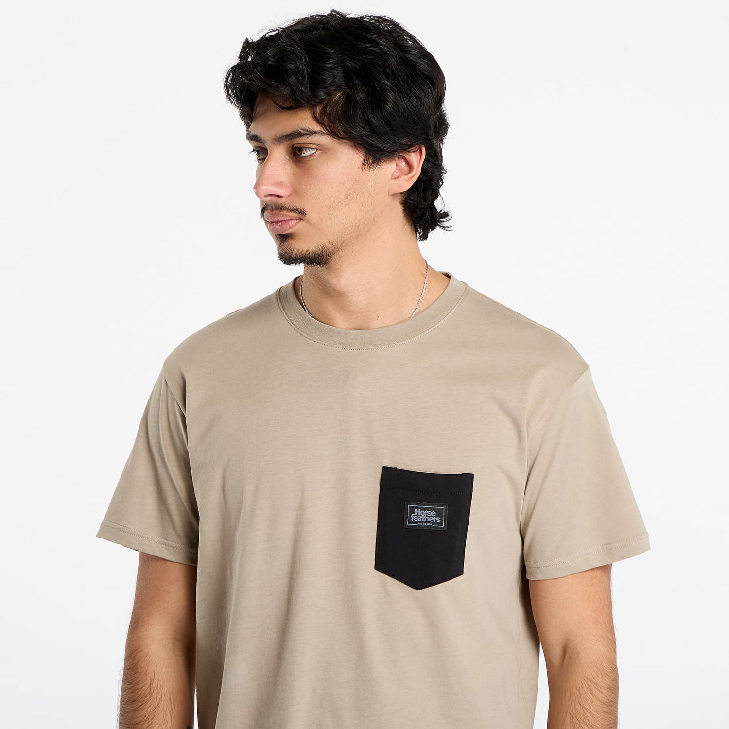 T-shirt Horsefeathers Pocket T-Shirt Alpha Beige | SM1257N, 1