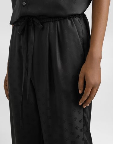 Bukser Dolce & Gabbana Dolce & Gabbana DG Logo Jacquard Trousers Sort | GP12QTFJ1JYN0000, 3