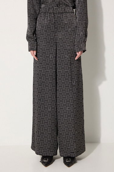 Pyjamas KENZO Weave Pajama Pants High Waist Sort | FE62PA0849R1.99, 0