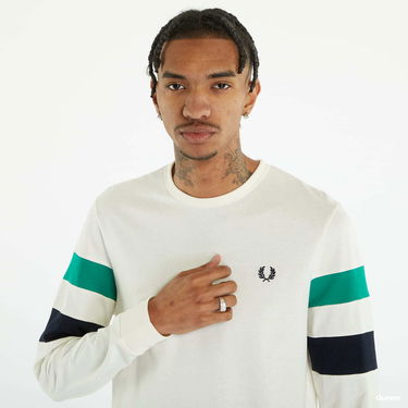 T-shirt Fred Perry Panelled Sleeve T-Shirt Hvid | M5685 560, 3