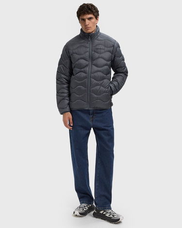 Puffer jakke Peak Performance HeliuDown Wavy Quilted Jacket Grå | G79808080, 1