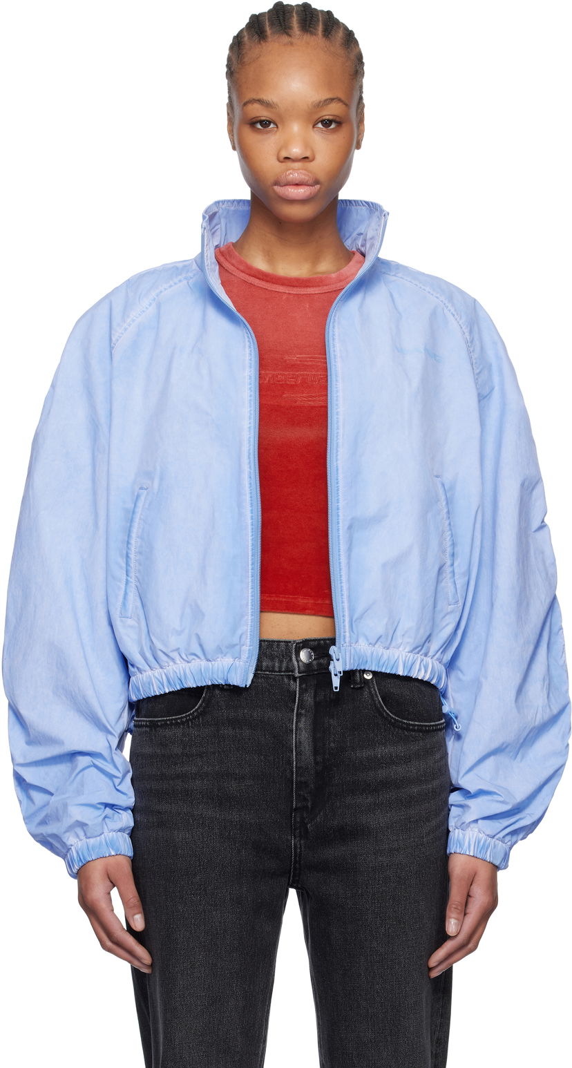 Vindjakke Alexander Wang alexanderwang.t Ruched Track Jacket Blå | 4WC1252109