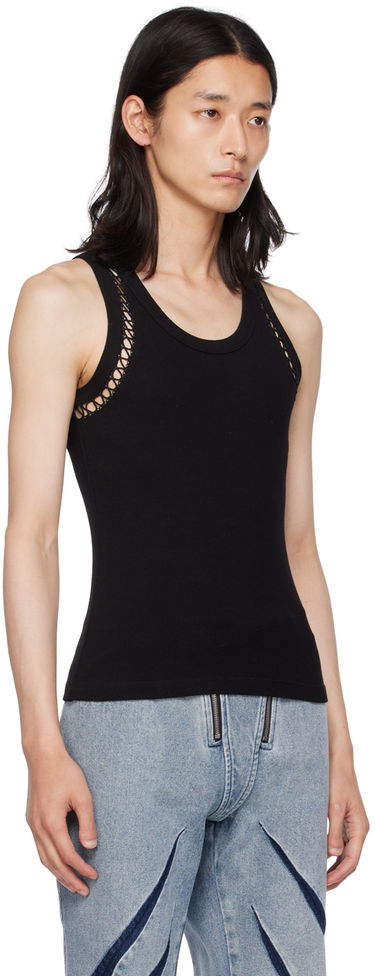 Tanktop Dion Lee Picot Lace Tank Top Sort | C3148P23, 1
