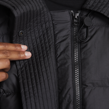 Puffer jakke Nike Sportswear Swoosh Puffer PrimaLoft® Therma-FIT Oversized Hooded Jacket Sort | FB8729-010, 2