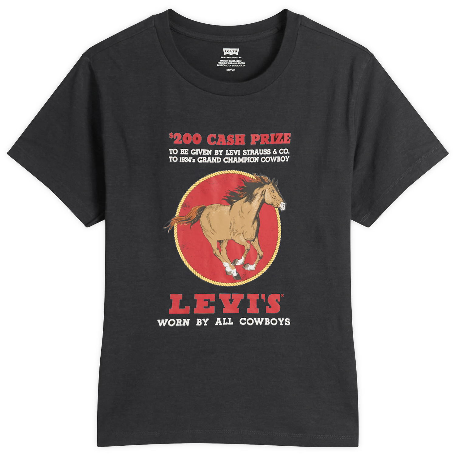 T-shirt Levi's Horse Print T-Shirt Sort | A8804-0063, 1