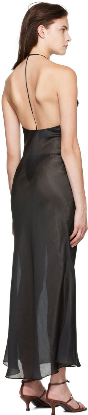 Kjole GUIZIO Guizio Exclusive Halter Neck Maxi Dress Sort | SD 3, 2