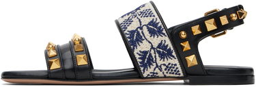 Tøj Valentino Valentino Garavani County Grape Embroidery Sandals Sort | 6W2S0LP2CQL, 2
