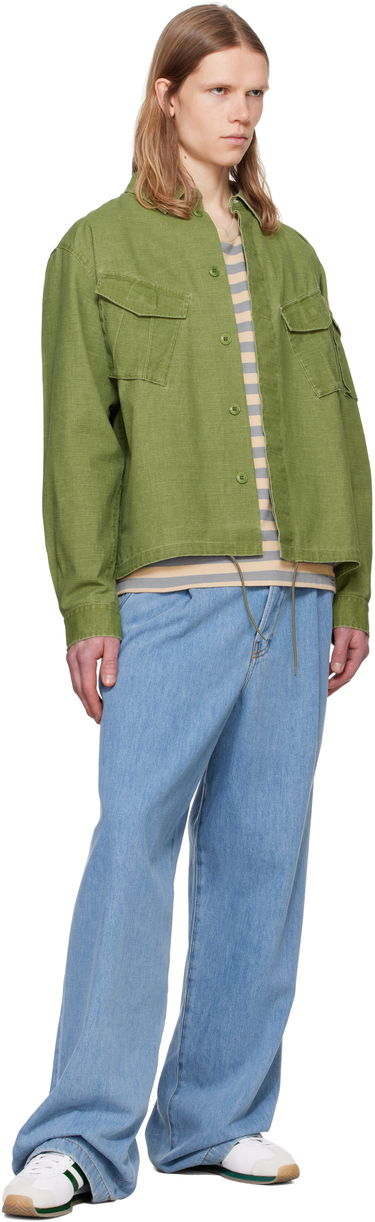 Skjorte KENZO Kenzo Paris Pocket Overshirt Grøn | FF55CH5339GD, 3