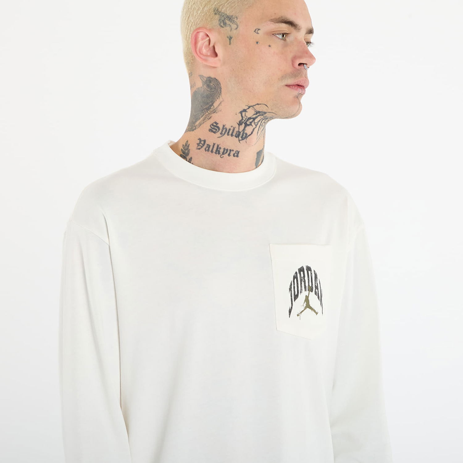 T-shirt Jordan Brooklyn Realtree Long-Sleeve Pocket Crew Neck Hvid | HV4567-133, 1