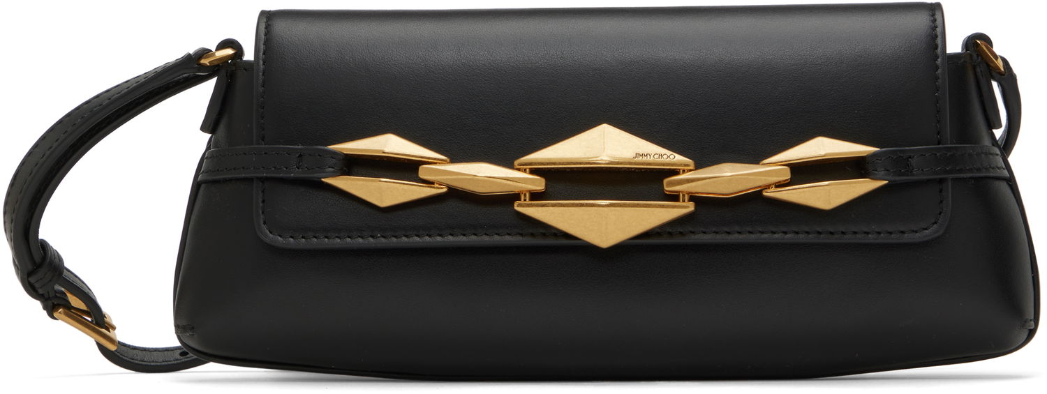 Håndtaske Jimmy Choo Jimmy Choo Diamond East-West Shoulder Bag Sort | DIAMOND SHLDR E/W SM, 0