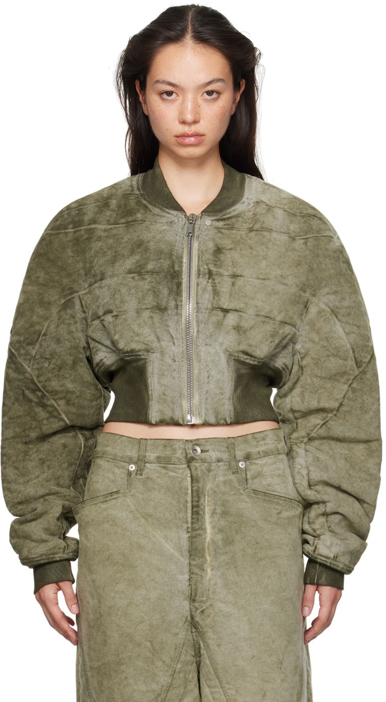 Bomberjakke Rick Owens Bomber Jacket Grøn | DS02D2723 MO