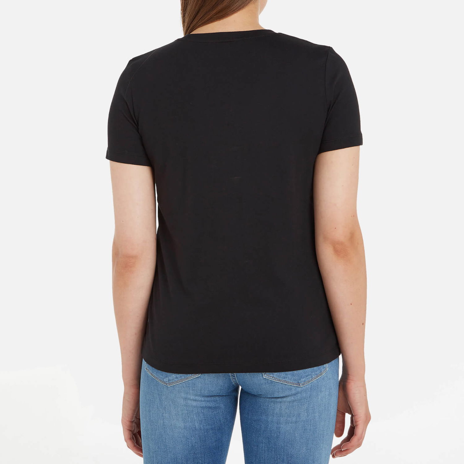 T-shirt Tommy Hilfiger Cotton-Jersey Printed T-Shirt Sort | WW0WW31999BDS, 1