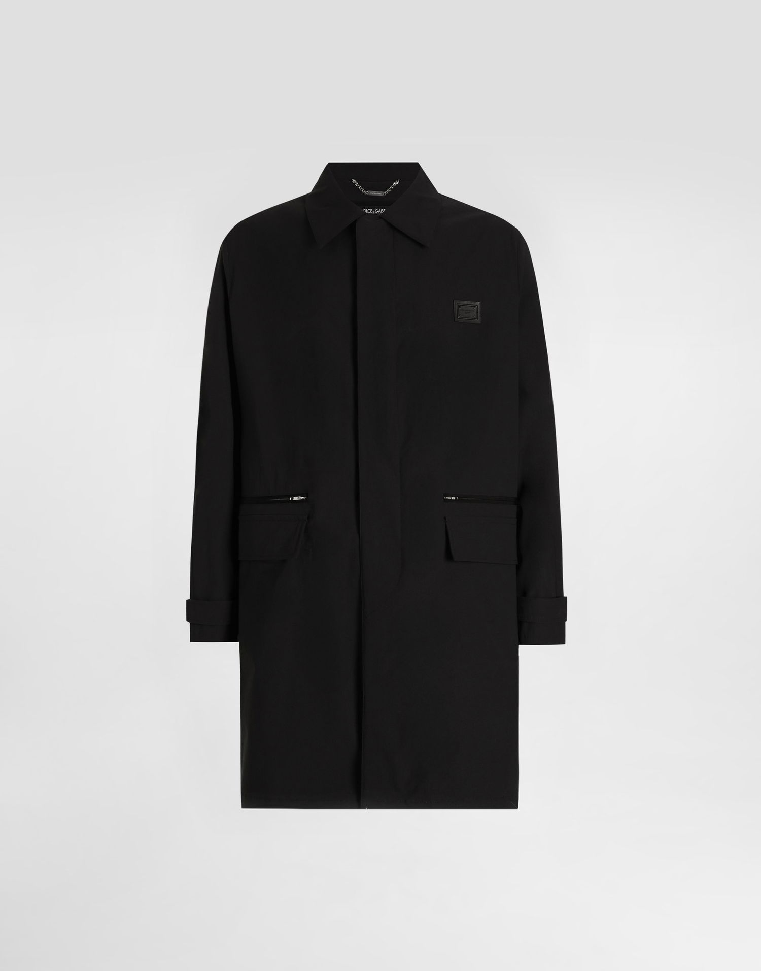 Trenchcoat Dolce & Gabbana Dolce & Gabbana Single-Breasted Trench Coat Sort | G053ITFUUDDN0000, 0