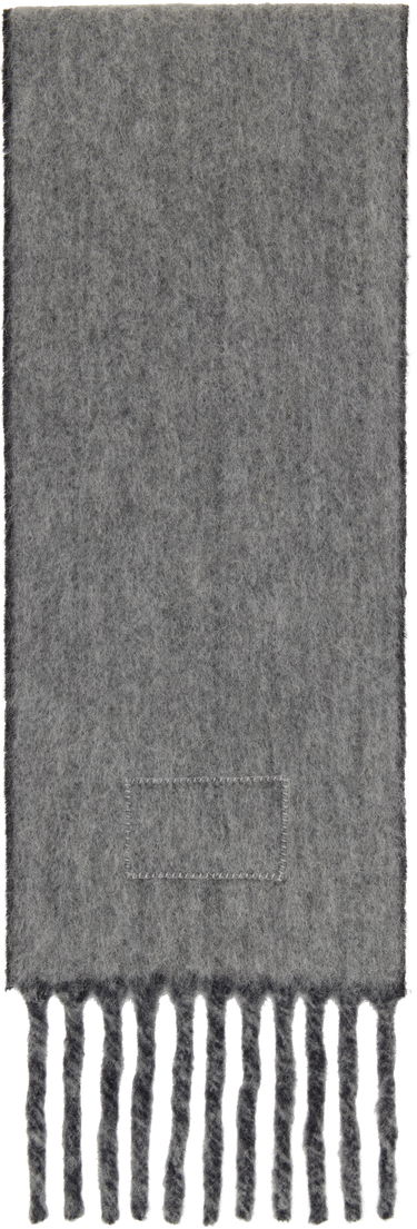 Tørklæde Acne Studios Blue & Purple Logo Label Fringed Scarf Blå | CA0343-, 2