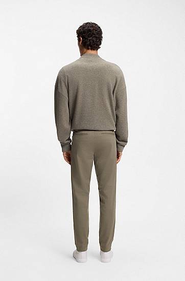 Bukser BOSS Modern-fit trousers in brushed twill Brun | 50549461, 1