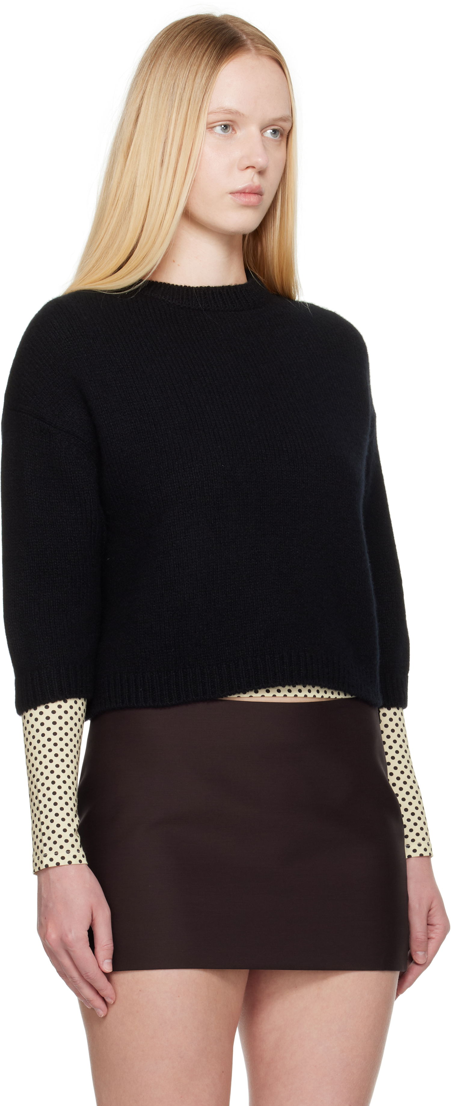 Sweater Khaite KHAITE Sabina Knit Sweater Sort | 8274645, 1
