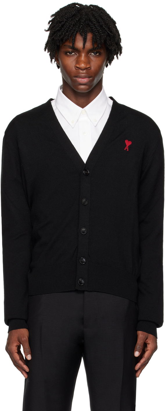 Sweater AMI Cardigan Sort | BFHKC111.KN0025, 0