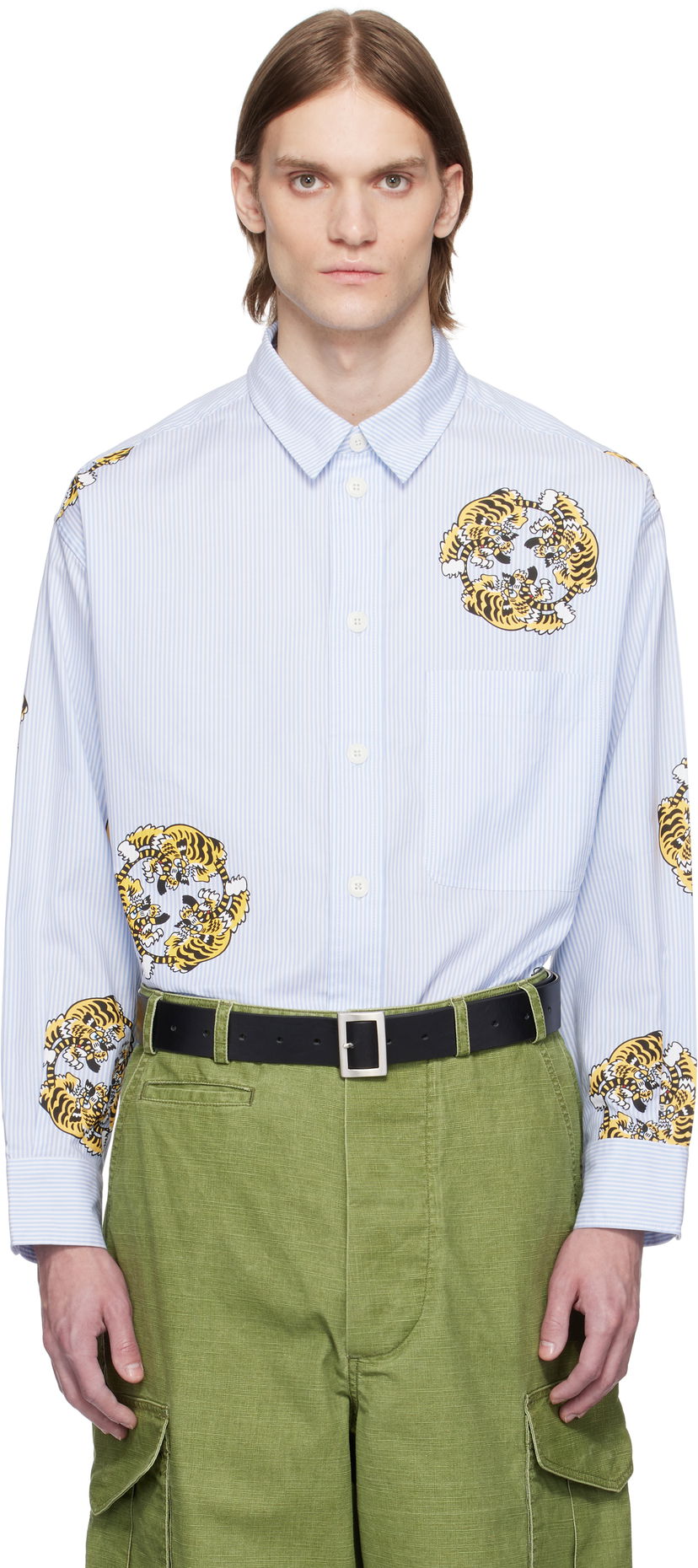 Skjorte KENZO Kenzo Paris VERDY Edition Oversized Shirt Blå | FF55CH5039A5