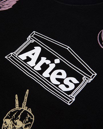 Sweatshirt Aries Cybin Sweatshirt Sort | FTAR20004, 1