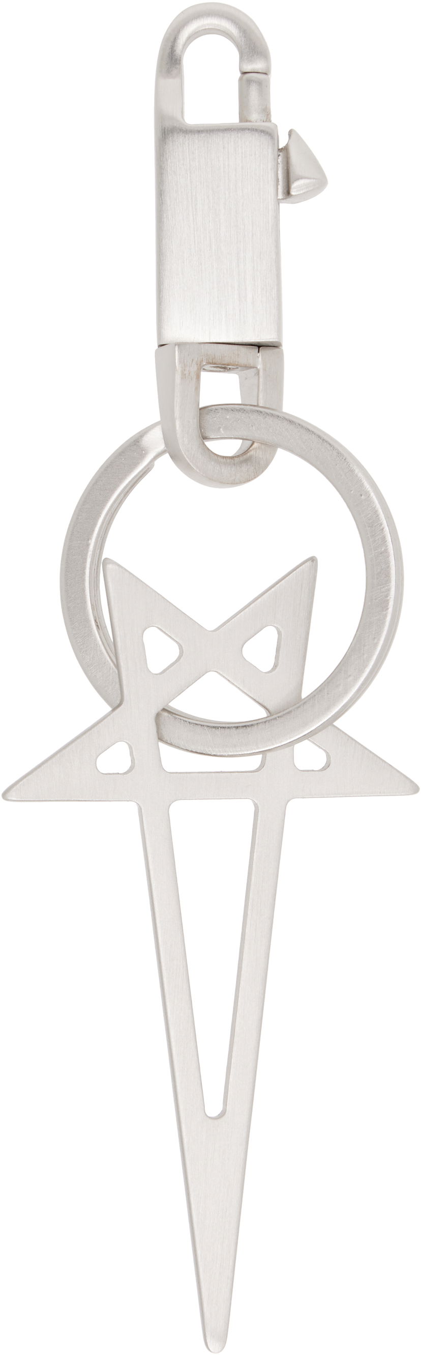 Nøgleringe Rick Owens Rick Owens Concordians Pentagram Keychain Metalisk | RA02E0791 MET