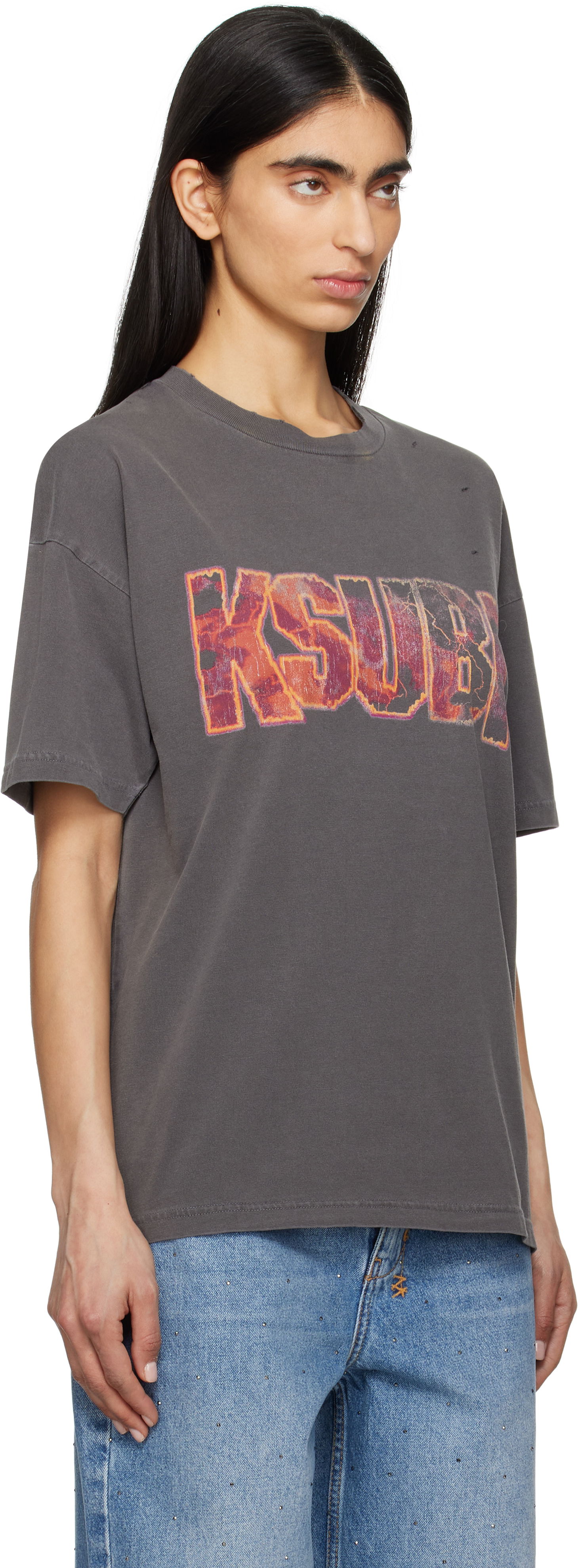 T-shirt Ksubi Ksubi Kickstart Oh G Short Sleeve T-Shirt Grå | WSP25TE003, 1
