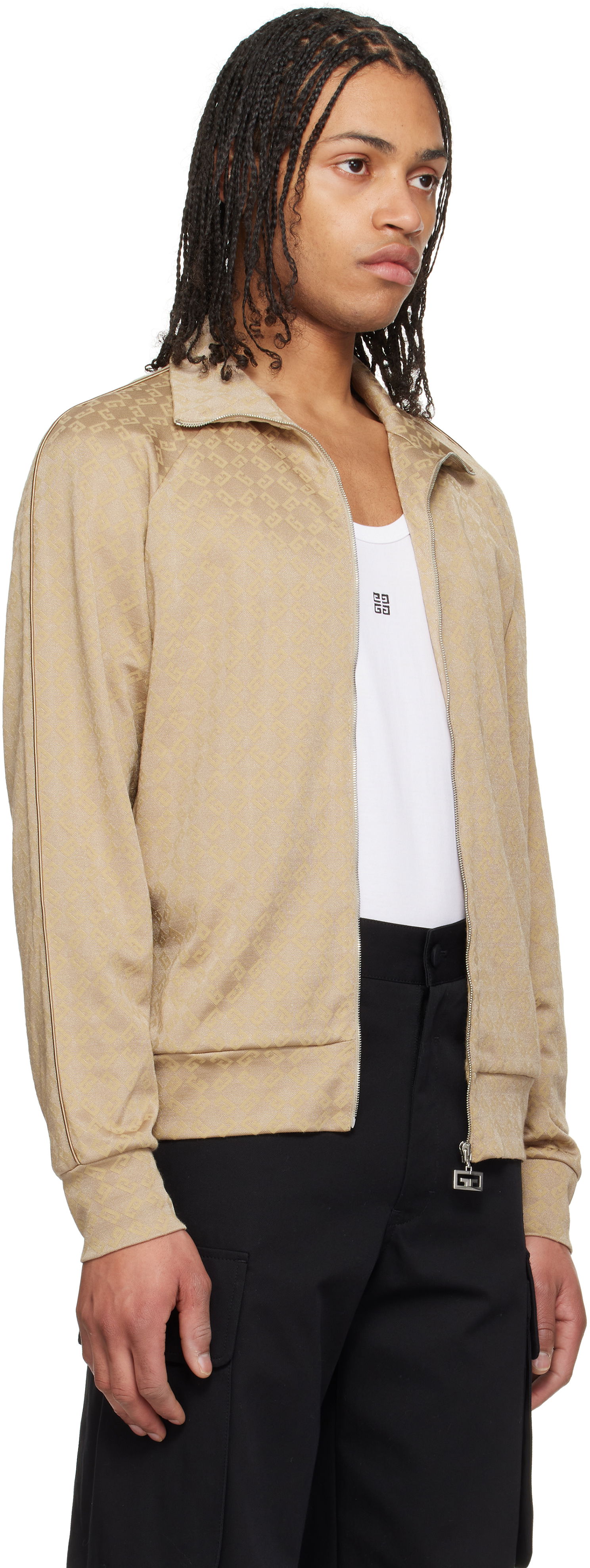Vindjakke Givenchy Givenchy Vintage Zipped Track Jacket Beige | BMJ0MV316G277, 1
