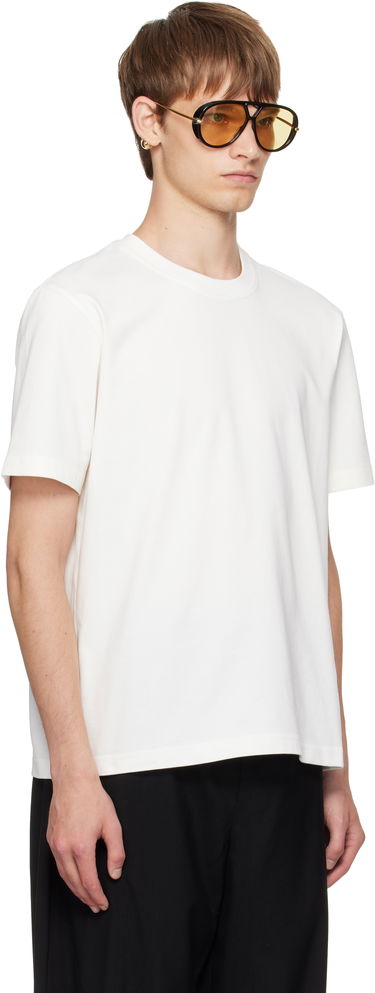 T-shirt Bottega Veneta Bottega Veneta Cotton T-Shirt with Small Logo Hvid | 838959V4N509071, 1