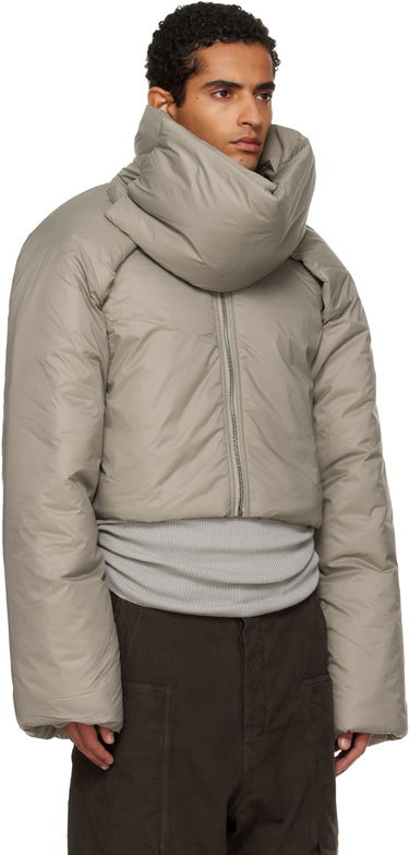 Puffer jakke Rick Owens Rick Owens DRKSHDW Concordians Convertible Cropped High-Neck Puffer Jacket Beige | DU02E7777 NP, 1